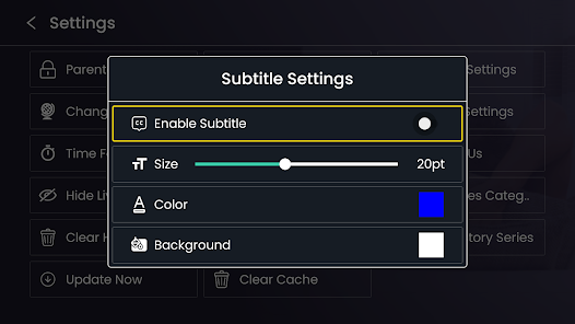 Enable Subtitle On IPTV